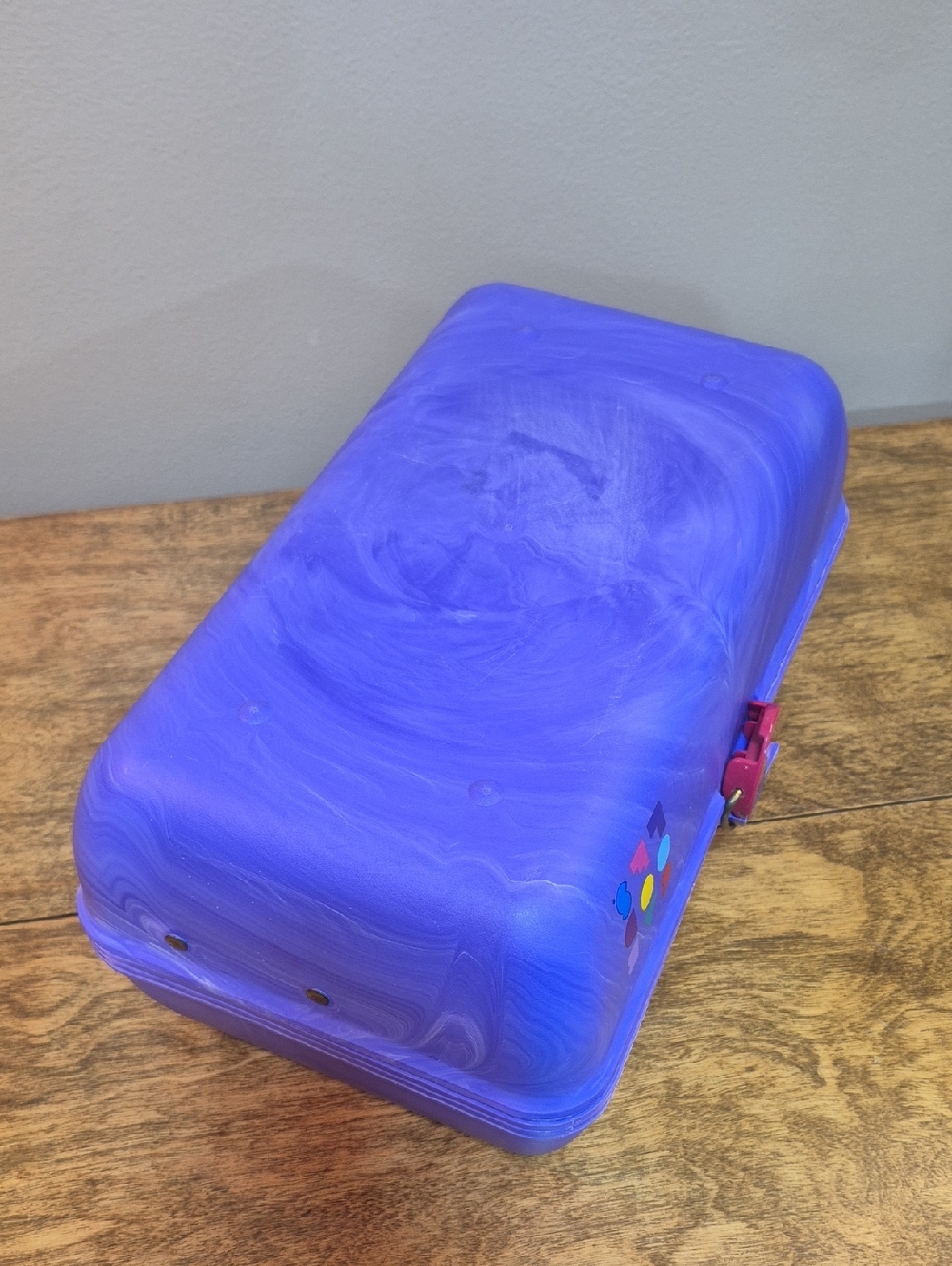 CABOODLES Vintage 90s Purple Cosmetic Case with Interior Organizer and Mirror - Picture 13 of 16
